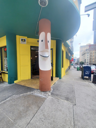 Tiki Bob mascot pillar from the former Tiki Bob's location c. 1955
